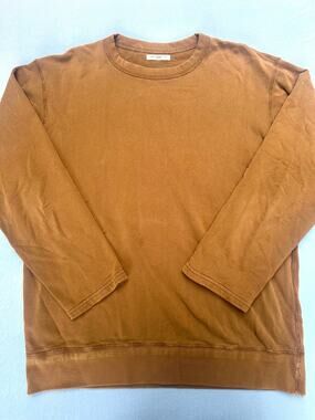 Lady White Co. Men's Large Brown Cotton Crewneck Sweatshirt Made In USA Blank L